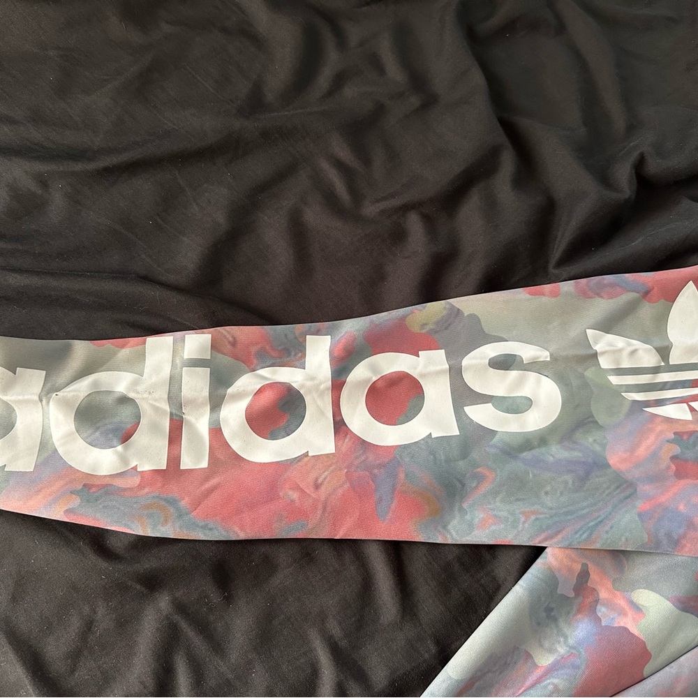 Adidas Pastel Multicolor Camo Leggings - Size Small